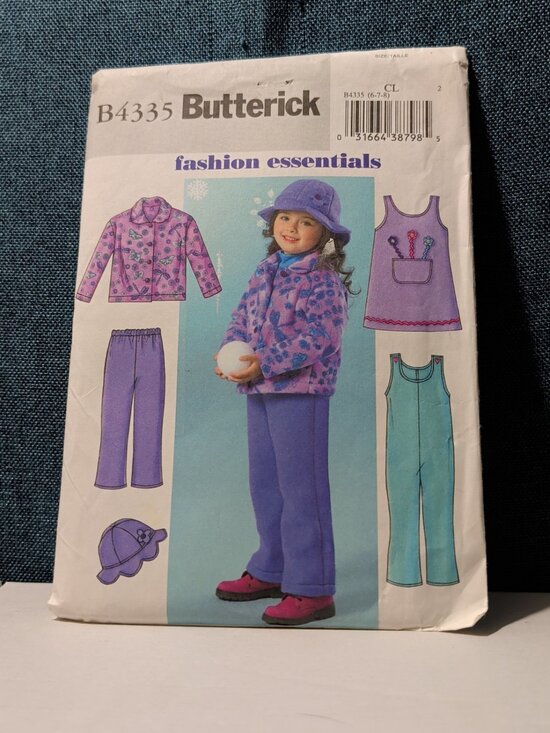 Butterick Other - Butterick B4335 Pattern 2004 Girls 5-PC Wardrobe Jacket Jumper Pants Hat UNCUT